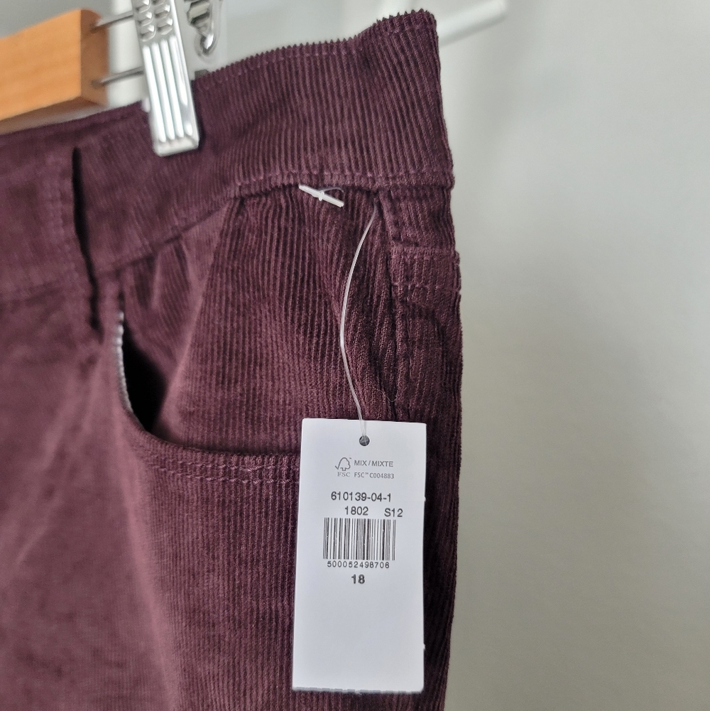 🆕️ Old Navy Mid-Rise Rockstar Super Skinny Corduroy Pants in Brown Tupelo - Picture 8 of 12